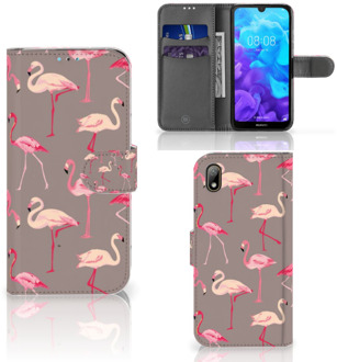 B2Ctelecom Huawei Y5 (2019) Telefoonhoesje met Pasjes Flamingo