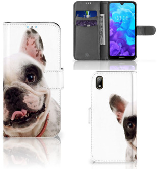 B2Ctelecom Huawei Y5 (2019) Telefoonhoesje met Pasjes Franse Bulldog