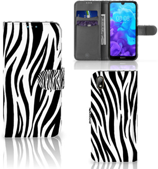 B2Ctelecom Huawei Y5 (2019) Telefoonhoesje met Pasjes Zebra