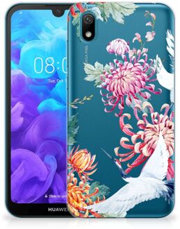 B2Ctelecom Huawei Y5 (2019) TPU Hoesje Bird Flowers