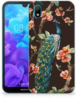 B2Ctelecom Huawei Y5 (2019) TPU Hoesje Pauw met Bloemen