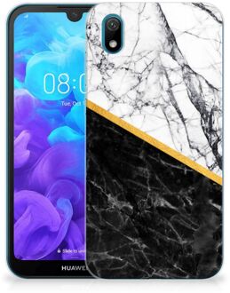 B2Ctelecom Huawei Y5 (2019) TPU Siliconen Hoesje Marble White Black