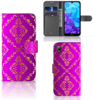 B2Ctelecom Huawei Y5 (2019) Wallet Case Barok Roze