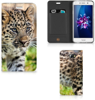 B2Ctelecom Huawei Y5 II | Y6 II Compact Uniek Hoesje Baby Luipaard