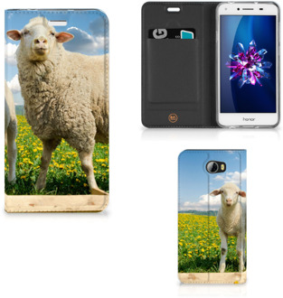 B2Ctelecom Huawei Y5 II | Y6 II Compact Uniek Hoesje Schaap en Lammetje