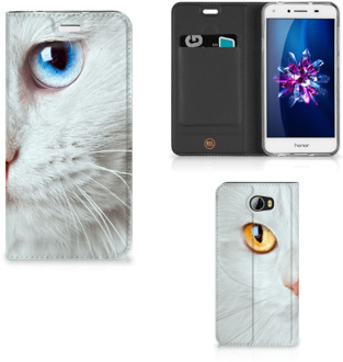 B2Ctelecom Huawei Y5 II | Y6 II Compact Uniek Hoesje Witte Kat