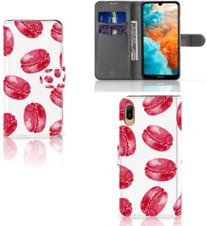 B2Ctelecom Huawei Y6 (2019) Book Cover Pink Macarons