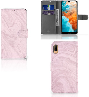 B2Ctelecom Huawei Y6 (2019) Bookcase Marble Roze