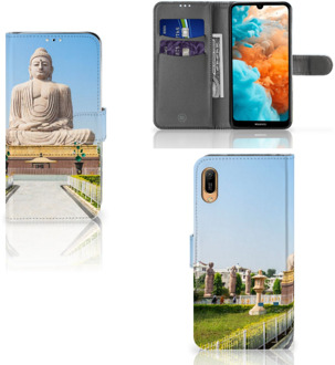 B2Ctelecom Huawei Y6 (2019) Flip Cover Boeddha