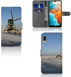 B2Ctelecom Huawei Y6 (2019) Flip Cover Schaatsers Friesland