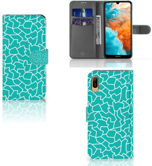 B2Ctelecom Huawei Y6 (2019) Hoesje Design Cracks Blue