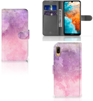 B2Ctelecom Huawei Y6 (2019) Hoesje Pink Purple Paint