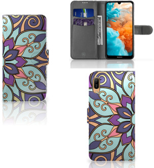 B2Ctelecom Huawei Y6 (2019) Hoesje Purple Flower