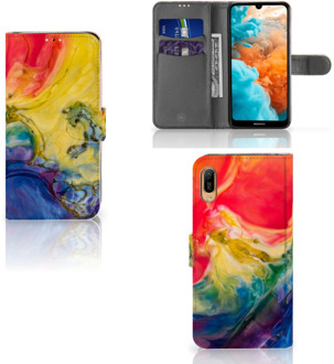 B2Ctelecom Huawei Y6 (2019) Hoesje Watercolor Dark