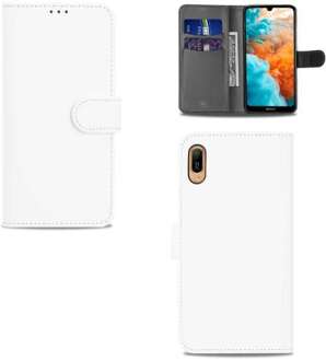 B2Ctelecom Huawei Y6 (2019) Hoesje Wit met Pasjeshouder