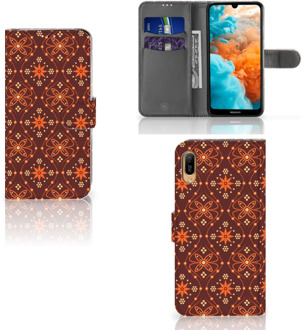 B2Ctelecom Huawei Y6 (2019) Telefoon Hoesje Batik Brown