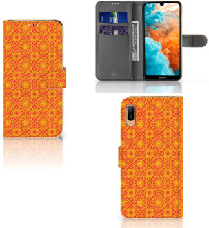 B2Ctelecom Huawei Y6 (2019) Telefoon Hoesje Batik Orange