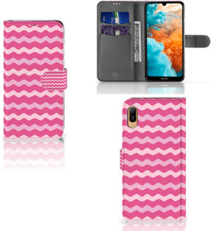 B2Ctelecom Huawei Y6 (2019) Telefoon Hoesje Waves Pink