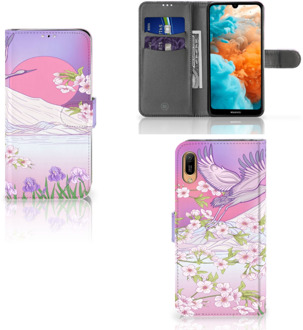 B2Ctelecom Huawei Y6 (2019) Telefoonhoesje met Pasjes Bird Flying