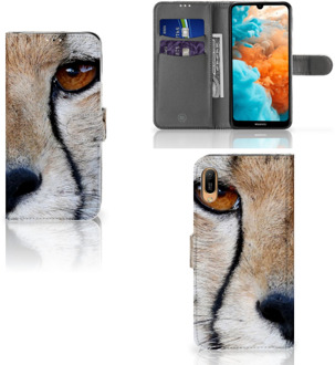 B2Ctelecom Huawei Y6 (2019) Telefoonhoesje met Pasjes Cheetah