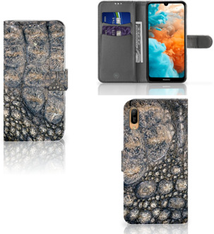 B2Ctelecom Huawei Y6 (2019) Telefoonhoesje met Pasjes Krokodillenprint