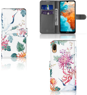 B2Ctelecom Huawei Y6 (2019) Telefoonhoesje met Pasjes Ooievaars