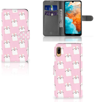 B2Ctelecom Huawei Y6 (2019) Telefoonhoesje met Pasjes Sleeping Cats