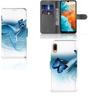 B2Ctelecom Huawei Y6 (2019) Telefoonhoesje met Pasjes Vlinders