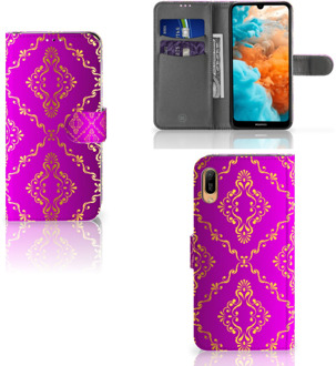 B2Ctelecom Huawei Y6 (2019) Wallet Case Barok Roze