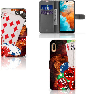 B2Ctelecom Huawei Y6 (2019) Wallet Case met Pasjes Casino