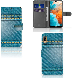 B2Ctelecom Huawei Y6 (2019) Wallet Case met Pasjes Jeans