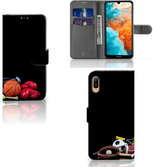 B2Ctelecom Huawei Y6 (2019) Wallet Case met Pasjes Sports