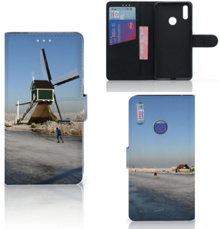 B2Ctelecom Huawei Y7 (2019) Flip Cover Schaatsers Friesland