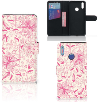 B2Ctelecom Huawei Y7 (2019) Hoesje Pink Flowers