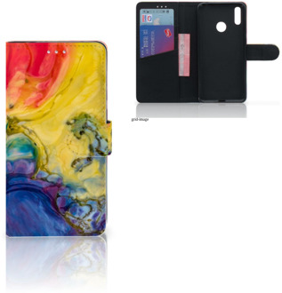 B2Ctelecom Huawei Y7 (2019) Hoesje Watercolor Dark