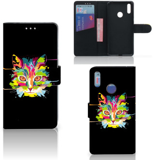 B2Ctelecom Huawei Y7 (2019) Leuk Hoesje Cat Color