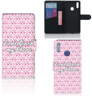 B2Ctelecom Huawei Y7 (2019) Portemonnee hoesje Flowers Pink DTMP