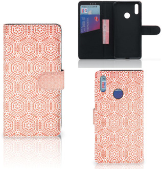 B2Ctelecom Huawei Y7 (2019) Telefoon Hoesje Pattern Orange