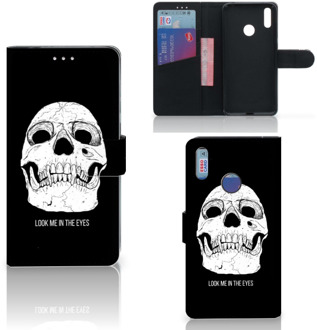 B2Ctelecom Huawei Y7 (2019) Telefoonhoesje met Naam Skull Eyes