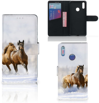 B2Ctelecom Huawei Y7 (2019) Telefoonhoesje met Pasjes Paarden