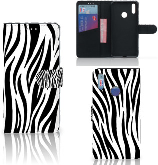 B2Ctelecom Huawei Y7 (2019) Telefoonhoesje met Pasjes Zebra