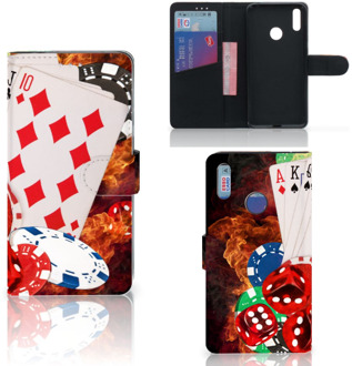 B2Ctelecom Huawei Y7 (2019) Wallet Case met Pasjes Casino