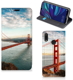 B2Ctelecom Huawei Y7 hoesje Y7 Pro (2019) Book Cover Golden Gate Bridge