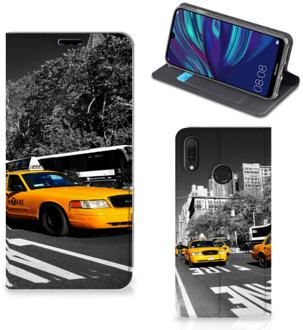 B2Ctelecom Huawei Y7 hoesje Y7 Pro (2019) Book Cover New York Taxi