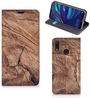 B2Ctelecom Huawei Y7 hoesje Y7 Pro (2019) Book Wallet Case Tree Trunk