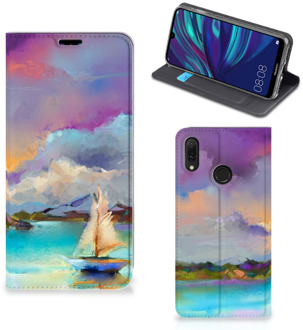 B2Ctelecom Huawei Y7 hoesje Y7 Pro (2019) Bookcase Boat