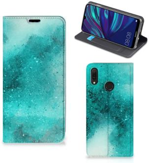 B2Ctelecom Huawei Y7 hoesje Y7 Pro (2019) Bookcase Painting Blue