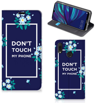 B2Ctelecom Huawei Y7 hoesje Y7 Pro (2019) Design Case Flowers Blue DTMP