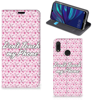 B2Ctelecom Huawei Y7 hoesje Y7 Pro (2019) Design Case Flowers Pink DTMP