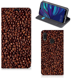 B2Ctelecom Huawei Y7 hoesje Y7 Pro (2019) Flip Style Cover Koffiebonen